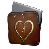 Liefde Shards of Gold Electronics Bag Laptop Sleeve (Voorkant Links)