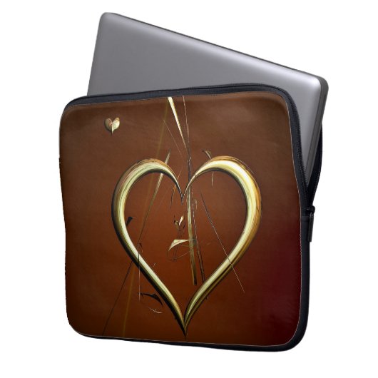 Liefde Shards of Gold Electronics Bag Laptop Sleeve (Voorkant Links)