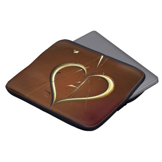 Liefde Shards of Gold Electronics Bag Laptop Sleeve (Voorkant top)
