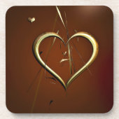 Liefde Shards of Gold Hard Plastic Onderzetters (Voorkant)