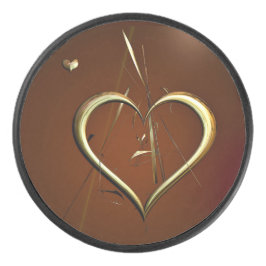 Liefde Shards of Gold Hockey Puck