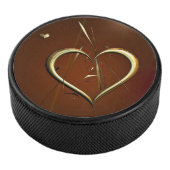 Liefde Shards of Gold Hockey Puck (3/4)