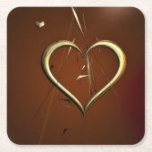 Liefde Shards of Gold Paper-Onderzetters Kartonnen Onderzetters (Voorkant)