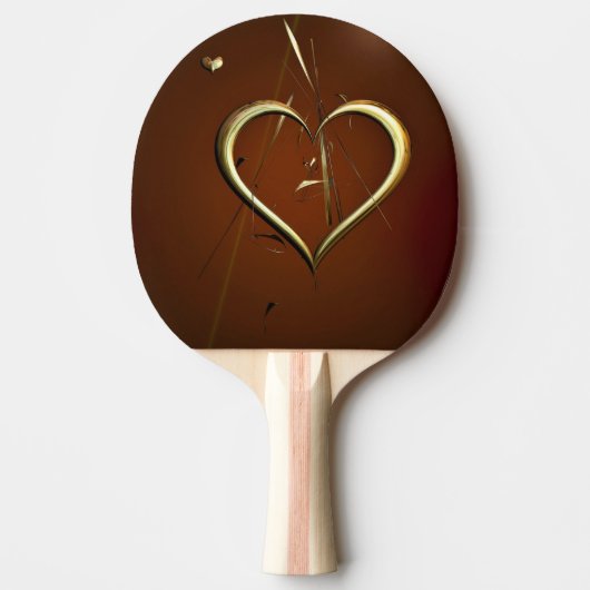 Liefde Shards of Gold Ping Pong Paddle Tafeltennisbatje (Voorkant)