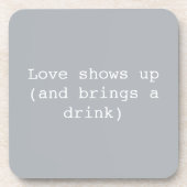 Liefde shows omhoog Onderzetters (Voorkant)