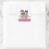 Liefde Siberische Husky Puppy Dog Groet Stickers (Tas)