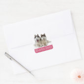Liefde Siberische Husky Puppy Dog Groet Stickers (Envelop)