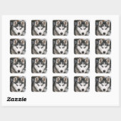 Liefde Siberische Husky Puppy Dog Groet Stickers (Vel)