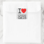 Liefde Siberische Katten Stickers (Tas)