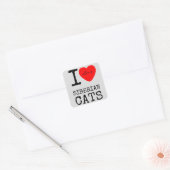 Liefde Siberische Katten Stickers (Envelop)