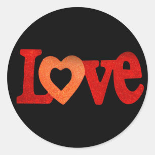 Liefde Sign Ronde Sticker