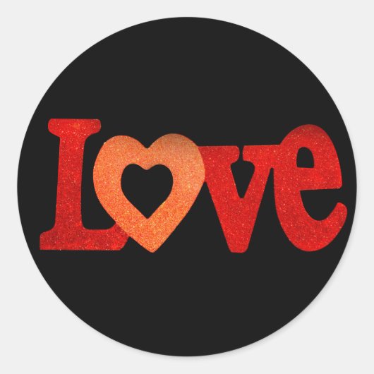 Liefde Sign Ronde Sticker (Voorkant)