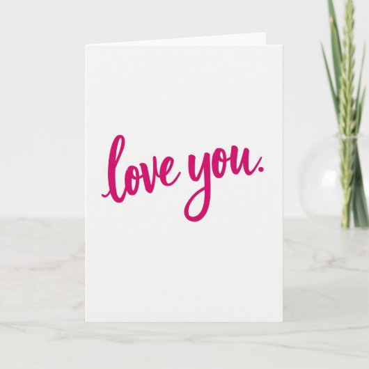 Liefde Simpele Script Kaart (Voorkant)