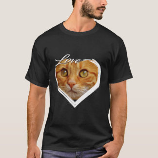 Liefde Sinaasappel Tabby Kitty Cat Lover T-shirt