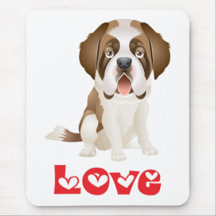 Liefde Sint-Bernard Puppy Honden Muismat