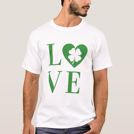 Liefde Sint-Patrick's dag T-shirt (Voorkant)
