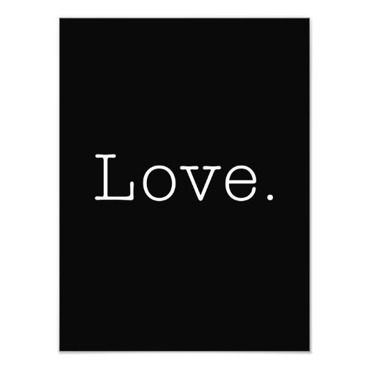 Liefde. Sjabloon zwart-witliefdesofferte Foto Afdruk (Voorkant)