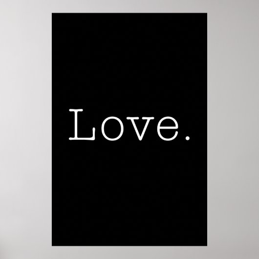 Liefde. Sjabloon zwart-witliefdesofferte Poster (Voorkant)