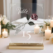 Liefde Skelet Hand Roos Halloween Gotische bruilof Acryl Bord