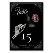 Liefde Skelet Hand Roos Halloween Gotische bruilof Kaart (Voorkant)