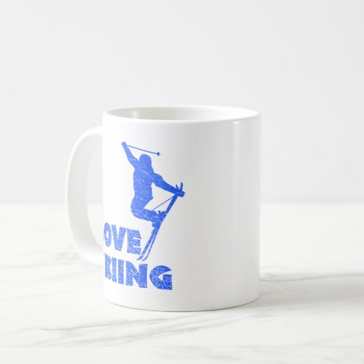 Liefde Skiën Koffie Mok (Voorkant links)