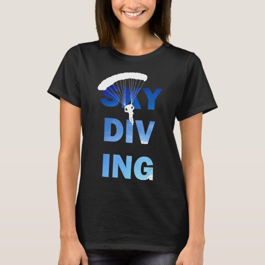 Liefde Skydiving Leuk Val Scherm Geschenk V2dk T-shirt (Voorkant)