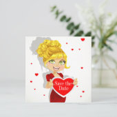 Liefde Sla de Datum Op Uitnodiging (Staand voorkant)