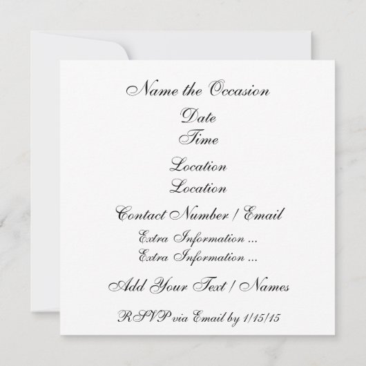 Liefde Sla de Datum Op Uitnodiging (Achterkant)