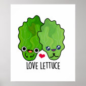 Liefde Sla Grappige Veggie Pun Poster (Voorkant)