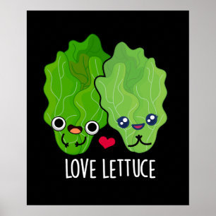 Liefde Sla Grappige Veggie Pun Poster
