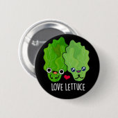 Liefde Sla Grappige Veggie Pun Ronde Button 5,7 Cm (Voorkant /achterkant)