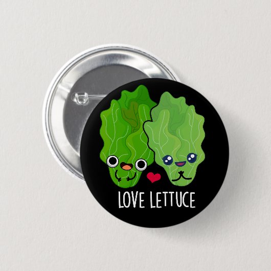 Liefde Sla Grappige Veggie Pun Ronde Button 5,7 Cm (Voorkant /achterkant)