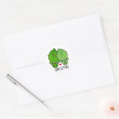 Liefde Sla Grappige Veggie Pun Ronde Sticker (Envelop)