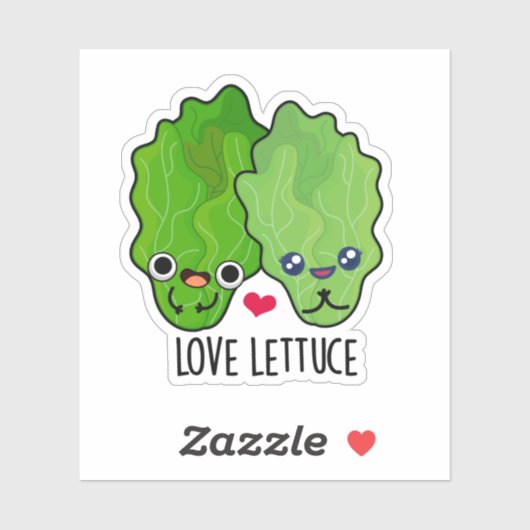 Liefde Sla Grappige Veggie Pun Sticker (Vel)