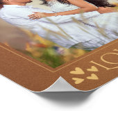 Liefde slaagt er nooit in om persoonlijke weddensc poster (Hoek)