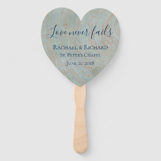 Liefde slaagt er nooit in om te wedden Dank je Sou Handwaaier (Voorkant)