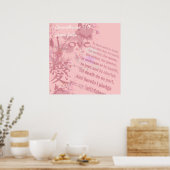 Liefde slaagt nooit in Collage Wedding Vows Poster (Keuken)