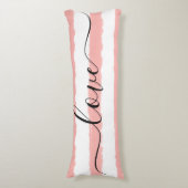 Liefde Slaap Blauw Wit Gestreept Waterverf Lichaamskussen (Voorkant Verticaal)