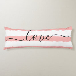 Liefde Slaap Blauw Wit Gestreept Waterverf Lichaamskussen