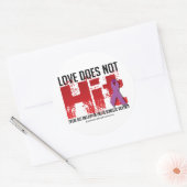 Liefde slaat niet ronde sticker (Envelop)