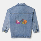 Liefde Slak & Tape – Grappige Sticker Denim Jacket (Achterkant)