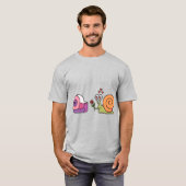 Liefde Slak & Tape – Grappige Sticker T-shirt (Voorkant volledig)
