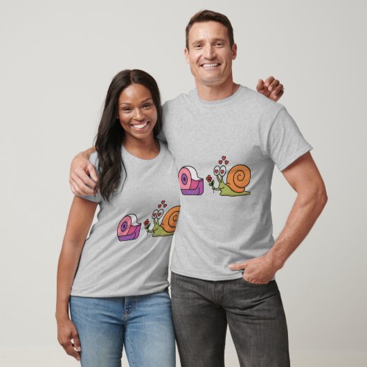 Liefde Slak & Tape – Grappige Sticker T-shirt (Unisex)