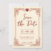 Liefde Sleutel Liefde Bewaar de Datum Uitnodiging (Voorkant)