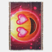 Liefde sloeg emoji harten gloeien deken (Voorkant Verticaal)