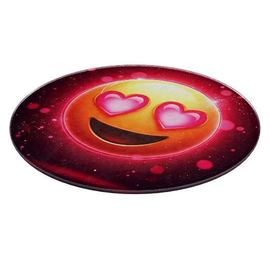 Liefde sloeg emoji harten gloeien snijplank (Hoek)