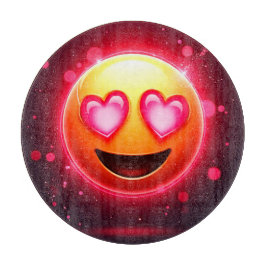 Liefde sloeg emoji harten gloeien snijplank