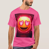 Liefde sloeg emoji harten gloeien t-shirt (Voorkant)