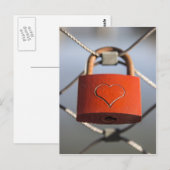 Liefde slot briefkaart (Voorkant / Achterkant)