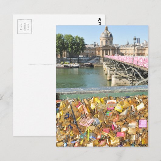 Liefde sloten briefkaart (Voorkant / Achterkant)